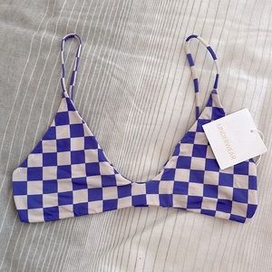 Mai Deluxe Everyday Top in Indigo Check